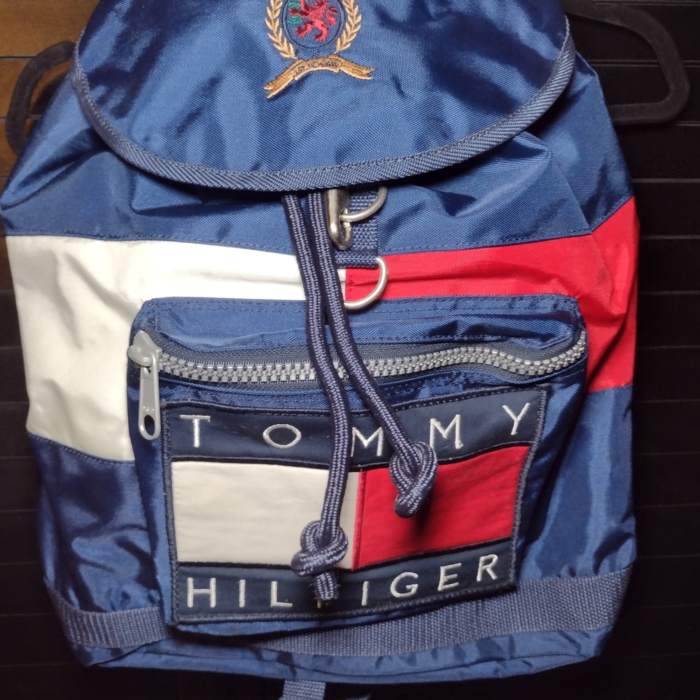 Tommy Hilfiger Navy and Red Backpack